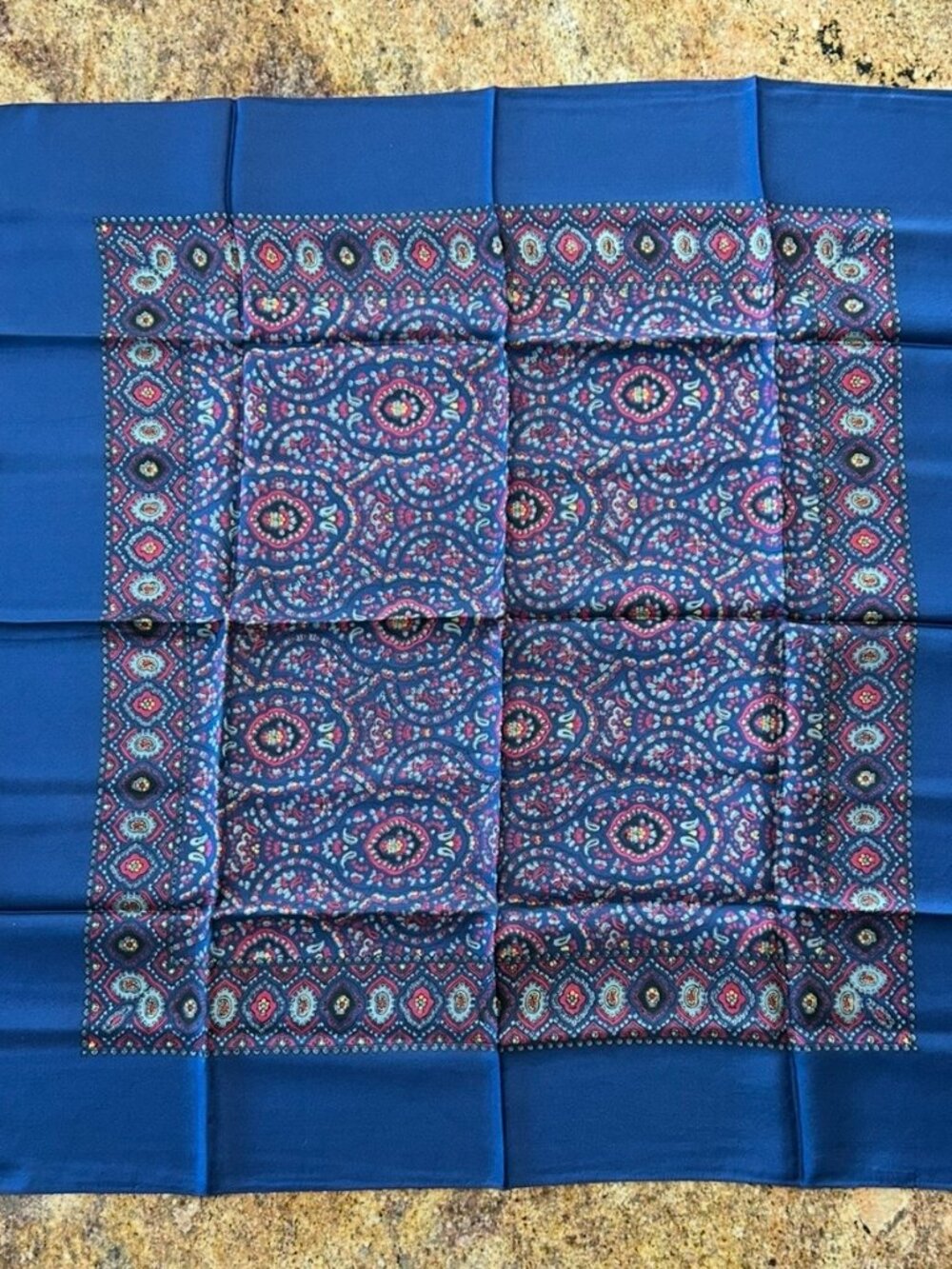 Vintage Liberty of London Blue Silk Scarf